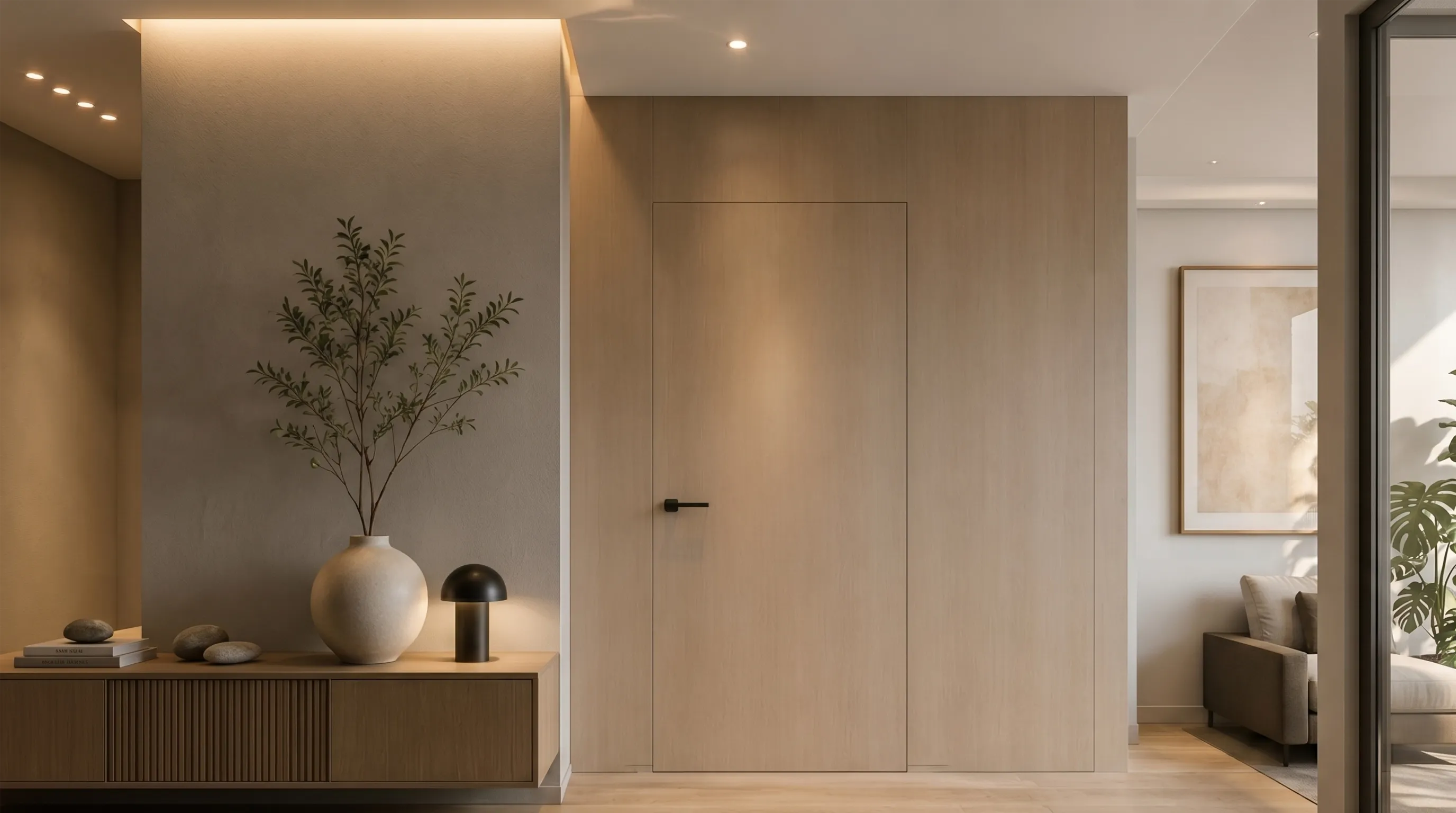 Single Swing Wood Veneer Hidden Door