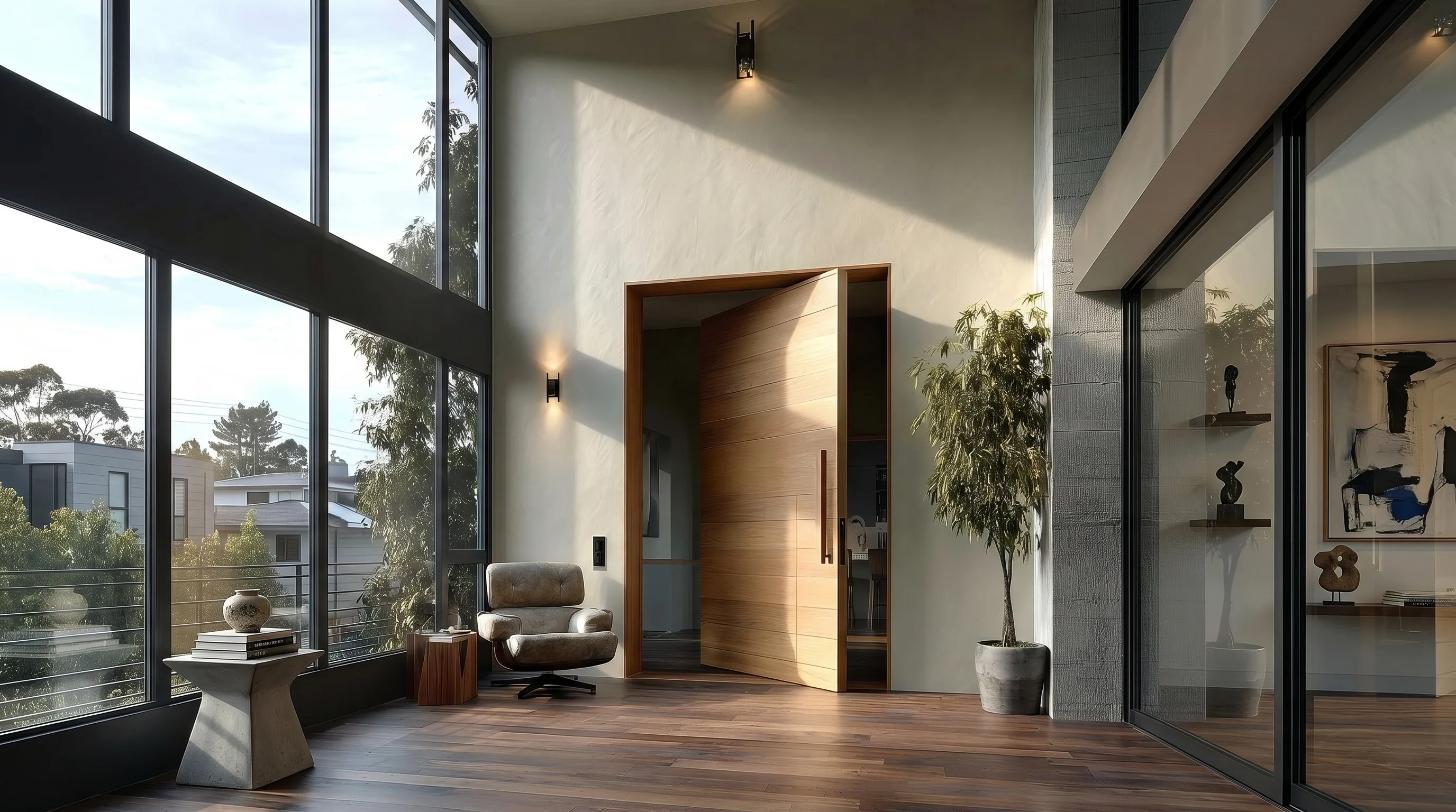 Pivot Door Oak