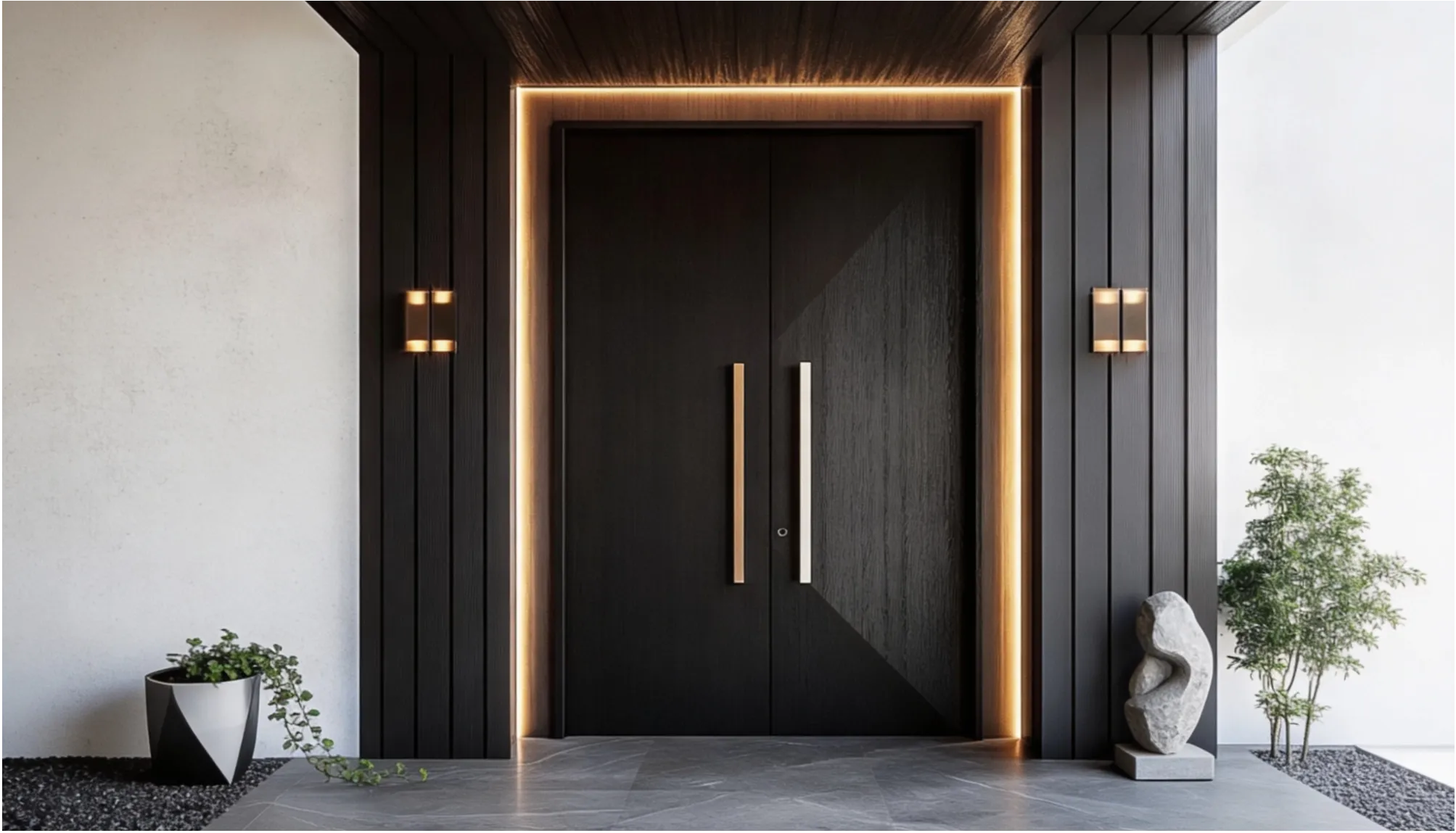 Double Swing Door - Takian Thong Wood