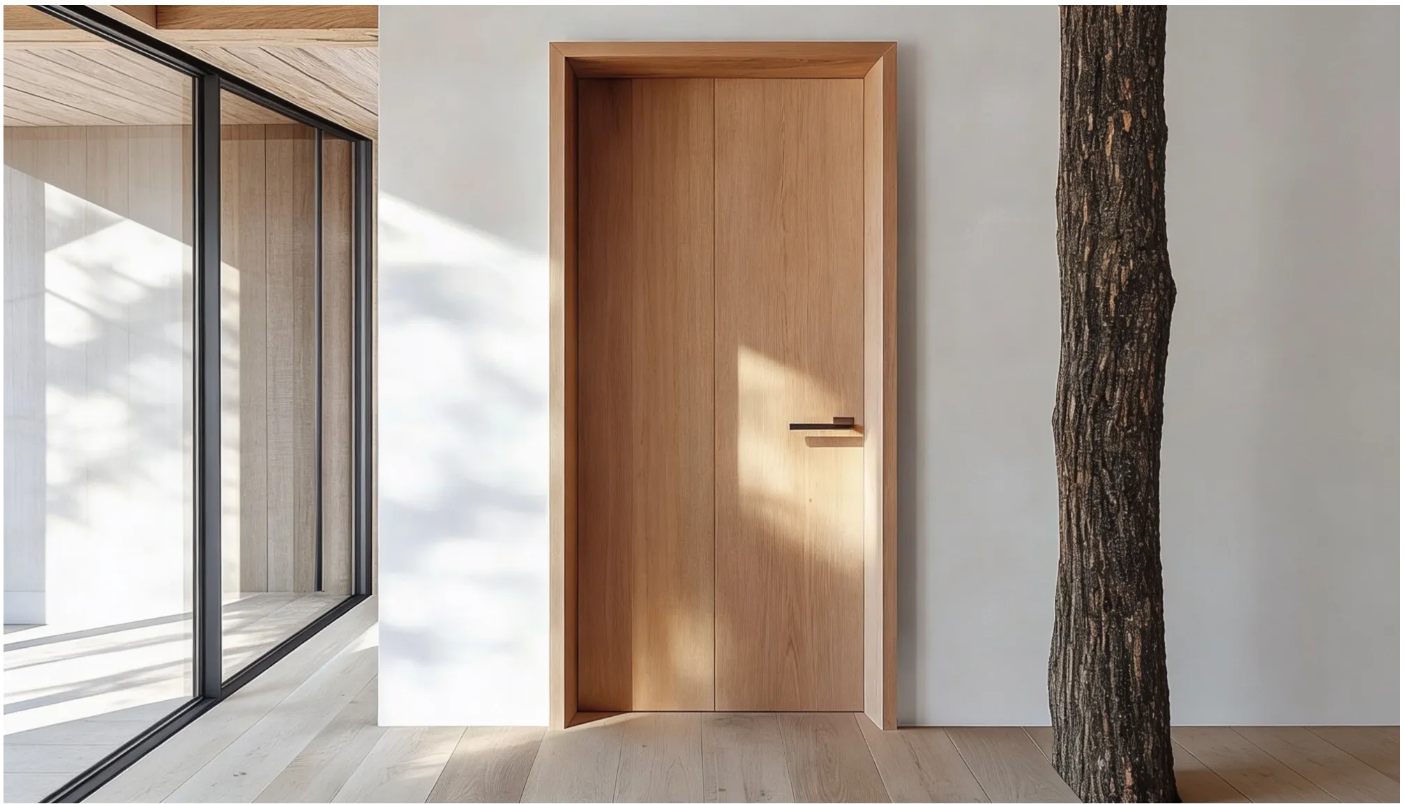 Single Swing Door - Oak Wood
