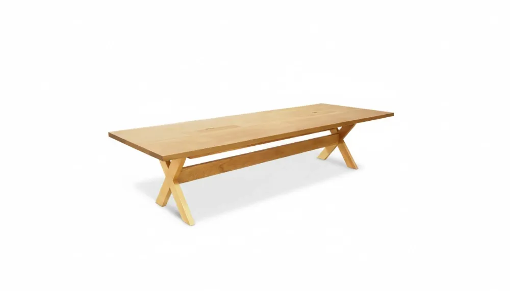 Meeting table white oak