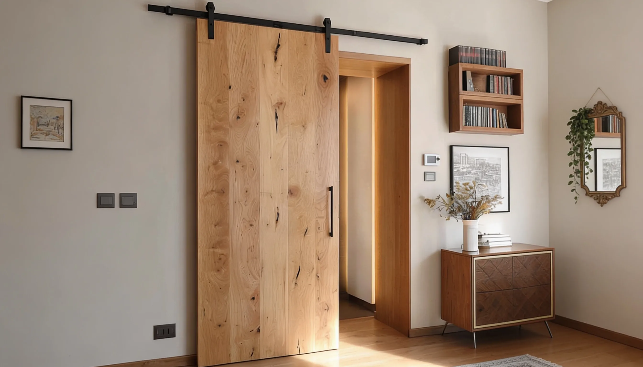 Single Swing Door - Finger-joited engineered oak