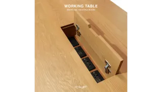 Meeting table white oak